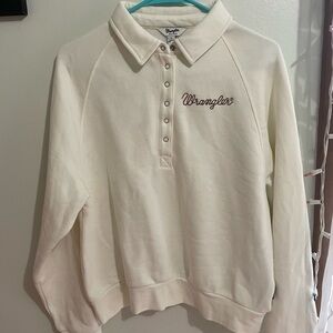 Wrangler White Polo Sweatshirt